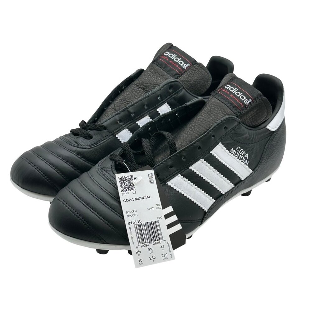 Mens Adidas Copa Mundial Leather Soccer Cleats Black Made In Germany 015110 Sz10 - Picture 1 of 9